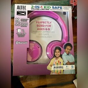 Pink Kids Bluetooth Headphones